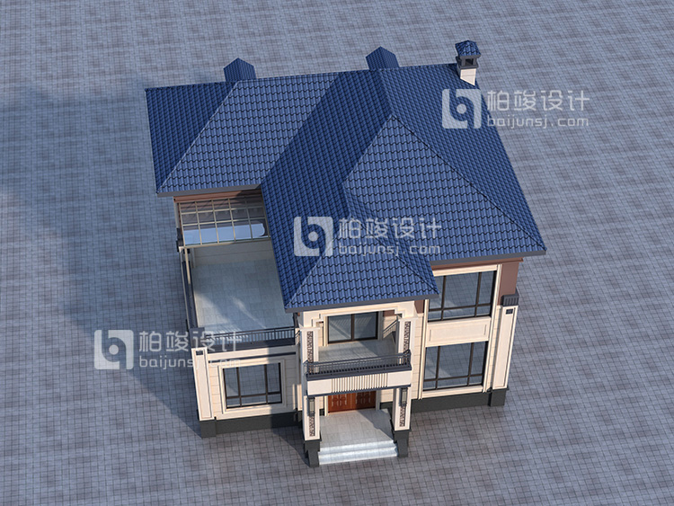 農村小別墅二層樣式設計圖帶陽光房2688