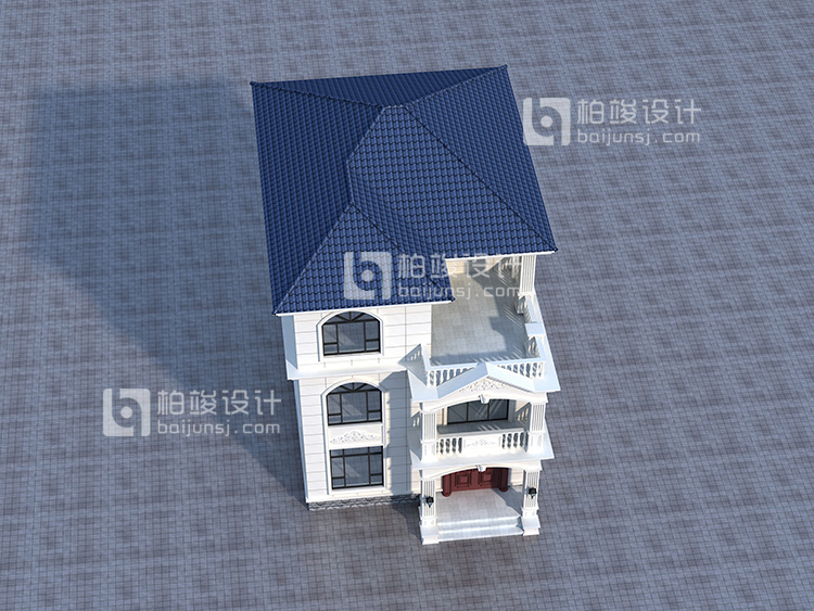 BZ3675農村三層歐式風格別墅設計圖