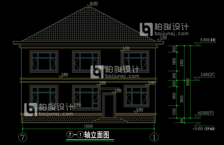 BZ2694農村歐式別墅二層樣式設計圖